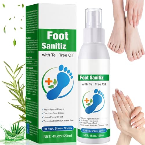 120ML Athletes Foot Spray,Athletes Foot Treatment Spray,Anti-Itching F/oot and Nail Sp/ray,Fresh Foo/t Fungal Treatment Sp/ray,Effective Fo/ot Odour SPR/ay,Fungus S/Pray NAT/Ural Formula for Men