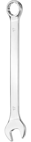 sourcing map Llave combinada de 17 mm métrica, caja de 12 puntos y extremo abierto 45# de acero al carbono, herramienta de llave de doble extremo para reparación de automóviles, tuberías, muebles