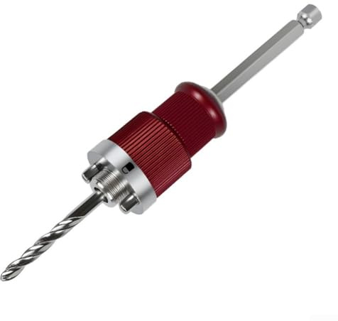 Honseadek Woodworking Hole Opener, Quick Release Rod, Self Locking Safety, 10Mm Hex Shank, Compatible With 16Mm And 5/8 Inch Thread