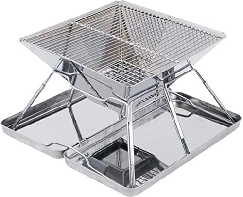Barbecue à gaz portable – Barbecue de camping pliable avec étagère, parfait pour la randonnée en plein air et le pique-nique, barbecue au charbon de bois pour des repas faciles en plein air