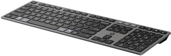 HP 725 - Kit de teclado y ratón - Multifuncional recargable con supercondensador - Tamaño completo - Inalámbrico - Bluetooth 2.4GHz - GB - Noche Negro - Smart Buy