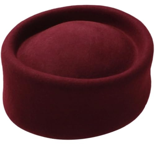 HiyyFloy Vintage Pillbox-Hut Für Damen, Eleganter Zylinder, Retro-Fascinator Aus Französischer Wolle, Geeignet Für Hochzeiten, Derbys, Kirchenpartys, Winter-cocktailpartys, Fedora