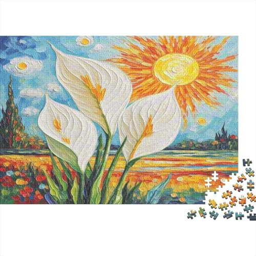 Peace Lily Jigsaw Puzzles Puzzle for Adults Kids. 1000 Pieces Great Gifts Challenge Toy Educational Games Home Decoration for Educational Games Gifts 38x26cm/1000pcs