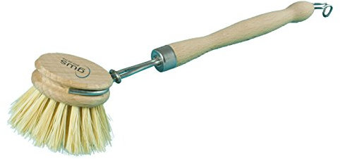 gws Spülbürste Holz Rundkopf 24cm Fibre Auswechselbarer Kopf Made in Germany