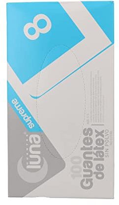 Shine Inline Einweghandschuhe Weiß Latex Größe L puderfrei (100 Stück)