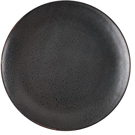Olympia Assiette plate ronde Fusion 203 mm/8 pouces (lot de 6), Noir/Anthracite, Petites Assiettes, DR087