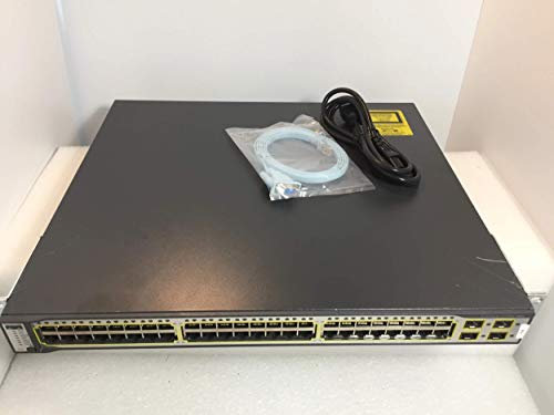 Cisco WS-C3750G-48PS-S Catalyst 3750 - Switch Gigabit a 48 porte 802.3af PoE (ricondizionato certificato)