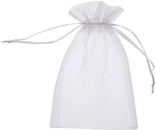 Dahi Organzasäckchen Organzabeutel Schmuckbeutel 100stk Hochzeit Geschenkbeutel 10x15cm Weiß