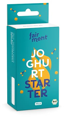 Fairment Bio Joghurtkulturen für Naturjoghurt - Joghurtferment Starterkulturen für bis zu 30x 1 Liter Naturjoghurt zum Selber Machen