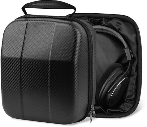Geekria Shield Headphones Case Compatible with SHURE SRH1840, SRH440, Corsair HS70 PRO, AKG K271 MKII and More, Replacement Hard Shell Travel Carrying Bag with Cable Storage (Black)