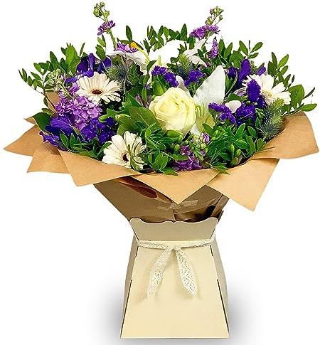 All Occasions Purple Wishes Flower Bouquet - Fresh Cut Flowers Delivered | Ideal for Birthdays, Anniversaries, and Thank You Gifts