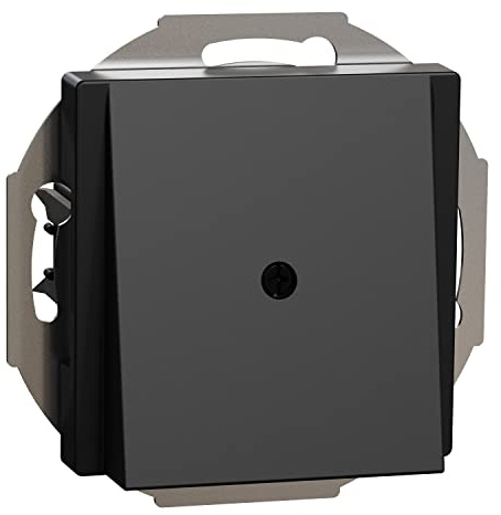 Schneider Electric Merten Zentralplatte Leitungsauslass, MEG4071-0403 | System M, schwarz matt