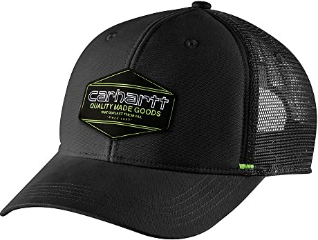 Carhartt Herren 105691 Canvas Mesh Back Qualität Patch Cap - Einheitsgröße - Schwarz