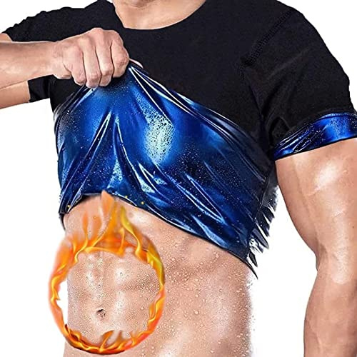 Canotta Dimagrante Uomo Maglia Sauna Sudare Snellente Polimero Maglietta Sportivo Gilet Modellante Sauna Fitness Manica Corta T Shirt Palestra Sudore Sportivo Body Shaper ( Color : Man , Size : S )