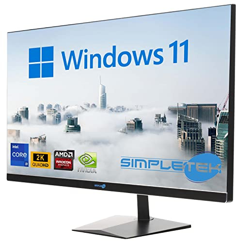 SIMPLETEK - All in One i9 10° Gen AiO 27 2K Windows 11 Pro 64GB RAM SSD 4TB con GPU GTX1660 6GB WiFi6 + BT 5.2 + Webcam | Ideale per Editing/Gaming