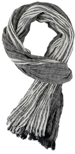 YONKOUNY Schal Herren Weiche Schal aus Baumwolle Herbst Winter Mode Lang Halstuch Herrenschal (Grau)