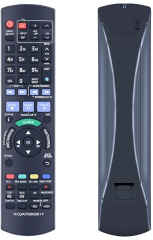 N2QAYB000614 Replacement Remote Control for Panasonic DVD Recorder Compatible with DMR-BWT700 / BWT800 DMR-BWT700EB DMR-BWT800EB