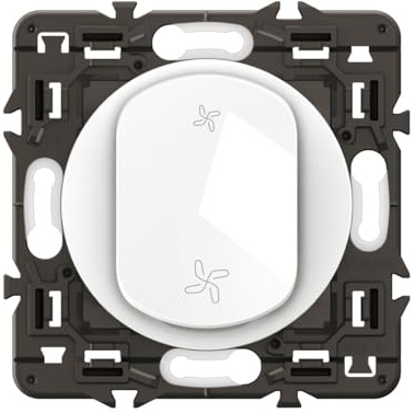 LEGRAND - Interrupteur Poussoir pour VMC - 6A - Commande Complète - Prêt à Installer à compléter avec une Plaque - Blanc