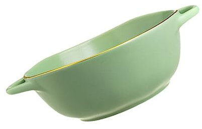 COLLBATH Ciotola Da Forno Ceramica Con Doppi Manici Design Pratico Per Zuppa e Insalata Resistente Alle Alte Temperature Facile Da Pulire Per Eventi e Feste Famiglia
