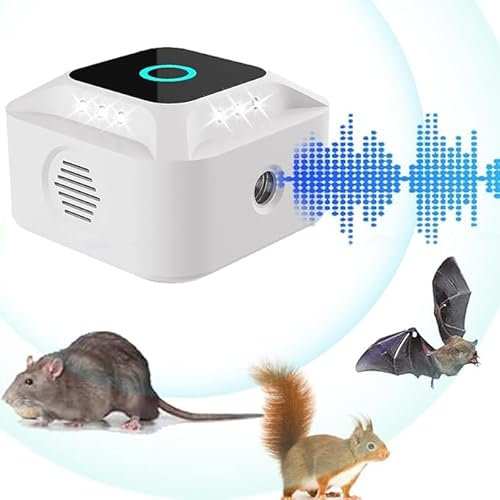 HENESE Ultraschall Mäuseabwehr, Rattenabwehr, Wirksam Gegen Mäuse und Ratten, Strahlungsfrei, für die Kontrolle der Ratten Kakerlaken Insekten Spinne
