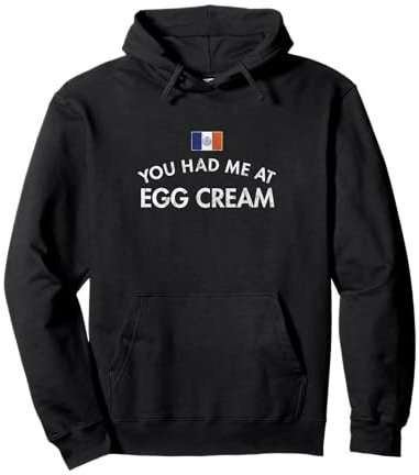 You Had Me At Egg Cream Distressed Pullover Hoodie
