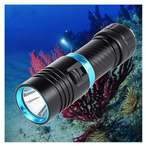 MQDLJSE Luces de Buceo Luz Amarilla Impermeable IPX8 Submarino 80M Buceo Linterna Antorcha XM-L2 Lámpara de luz Blanca LED Impermeable Submarino (Paquete Verde_E_LUZ Blanca)