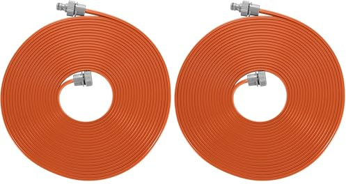 Arroseur souple Gardena : arroseur à pulvérisation pour massifs et surfaces étroits, pulvérisation fine, adapté à de nombreux raccords Gardena, réglage de la longueur, 15 m, orange (996-20) (Lot de 2)
