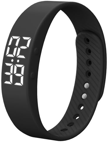 findtime Non Bluetooth Fitness Tracker Smart Bracelet Pedometer Watch Step Counter Calories Activity Tracker Alarm Clock Waterproof Digital Fitness Watch for Adult Kids Seniors