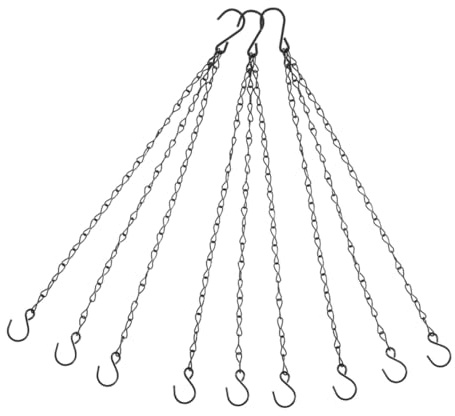 Toyvian 3piezas Cadenas para Cestas de Flores de Cadenas Metálicas para Colgar Macetas Comederos de Pájaros y Faroles Jardín y Exterior