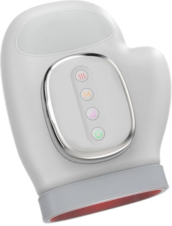 yybng Appareil de Massage pour les Mains, Massageur de Mains Électrique 5 Intensités et 3 Modes, Thérapie Chaud et Froid pour Poignet Idéal Cadeau pour Maman Fêtes Anniversaire, Idée Cadeau pour Fête