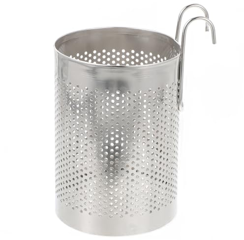 Toyvian Porta Cubiertos de Acero Inoxidable Colgante para Cocina | Plata, Fácil de Limpiar y Mantiene los Utensilios Ordenados, Estilo Moderno Contemporáneo