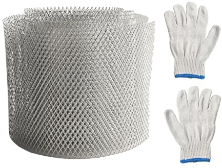 MeevrgR Protezione per grondaia in alluminio, adatta per cucina e casa, forte capacità portante che entra nella grondaia (12,7 cm x 6 m)