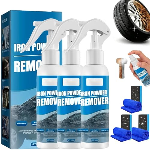 Multi-Functional Quick-Acting Rust Removal Spray, Portable Rust Remover Spray for Metal, Iron Powder Remover Sprays, Fast-Acting Formula & Easy Application, for Cars Metal Surfaces (100ml*3pcs)
