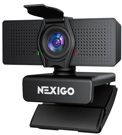 NexiGo N60 Pro 4K Webcam for PC, 4K UHD Sony Sensor, Autofocus, 1080p 60 fps, Noise-Canceling Mics, Privacy Cover, Distortion-Free Lens, 4X Digital Zoom, Works with Switch 2/Zoom/Teams/Google Meet