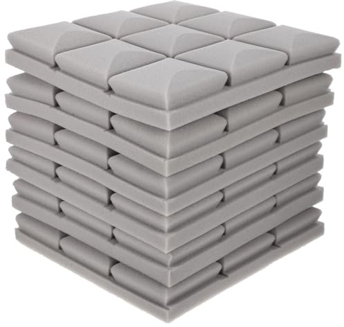 STAHAD 6pcs Soundproofing Plate Noise Reductions Sound Insulation Boards Rubber Cotton Acoustic Mats for Home Theater Creative Design Sound Clarity Diminish Echoes Grey