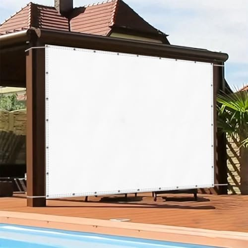 AJALGZ Ombreggiante a Vela Da Sole per Esterno 4x5m Impermeabile Protezione Raggi UV 95% Tenda Ombreggiante Esterno Adatta per Giardini, Piscine, Esterno, Terrazzo- Bianco