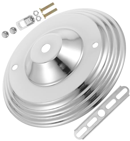 Deckenbaldachinplatte 1 Satz Eisen für Pendelleuchte, Silber | Baldachin Schwarz Metall, Dekorativ im Vintage und Minimalstil, für Riegel und Cafes