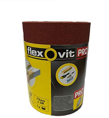 Sandpaper Roll 115mm x 5m 80 Grit Flexovit Pro By Norton High Performance 63642526429