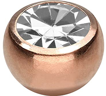 PIERCINGLINE Universelle Titan Schraubkugel | KRISTALL | Piercing Bananabell Ersatz | Farb & Größenauswahl