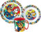 Paw Patrol - Juego de vajilla infantil con plato, cuenco para cereales y vaso, color azul