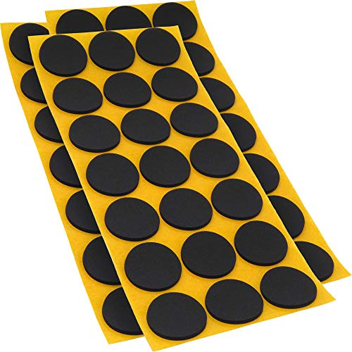 Adsamm® / 63 x Selbstklebende Antirutsch Pads aus EPDM Zellkautschuk/ø 30 mm/Schwarz/Rund / 2.5 mm Starke Anti-Rutsch-Gleiter