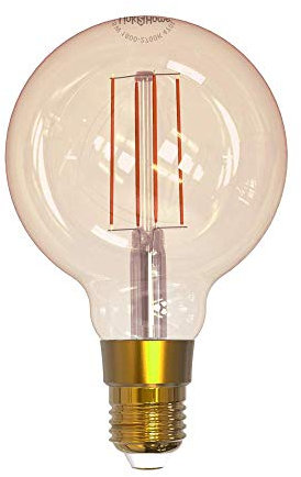 Link2Home E27 Balloon WiFi LED Filament Lamp Smart Light Bulb – Dimmable, Wide-Spectrum White Light with Alexa and Google Voice Control