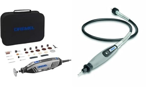 Dremel 4250 Outil Rotatif Multifonction 175W avec 35 Accessoires Vitesse Variable 5000-35000 tr/min & 225 Arbre flexible pour outils Dremel multi-usage, pour atteindre des endroits difficiles d'accès