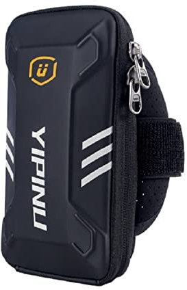 DFV mobile - Waterproof Reflective Armband Case with 2 Compartments Sport Running Walking Cycling Gym for HAMMER ENERGY 2 (2020) - Black