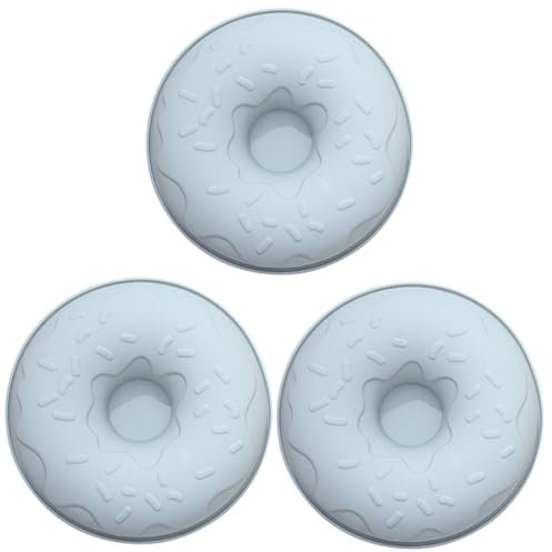 IMIKEYA 3pcs Silicone Donut Moulds Baking Moulds Biscuit Baking Tool Cake Tray Kitchen Supplies