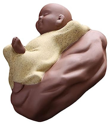 MAGICLULU Tee Haustier Dekorationen für Aquarien Fisch Aquarium Dekoration Wohnkultur Teehaus-Buddha-Ornament Tee-Haustier-Schmuck Mini schmücken farbige Sandkeramik Statue Baby Zubehör