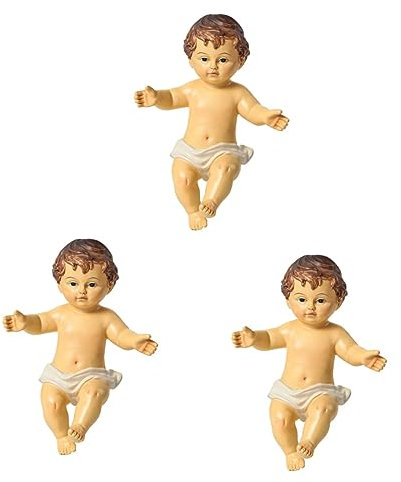 Cabilock 3stücke Jesus Statue Ornament Aus Harz Religiöse Figur Für Katholische Und Christliche Dekoration Für Krippe Und An Gläubige