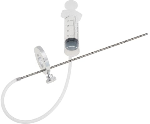 Windance - Outil de mesure de niveau d'huile de suspension de fourche de moto avec anneau réglable, seringue d'huile de fourche avant de 60 ml