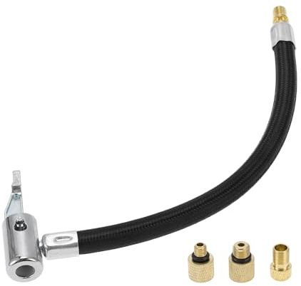 A ABSOPRO Tubo De Extensión Para Inflador De Neumáticos M8X0.8 23cm 1 Set | Color: Negro, Dorado, Diámetro Exterior: 15.5mm, Tipo De Conexión: Rápida, Tipo De Adaptador: 0.305inx32TPI, Duradero