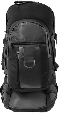 Sterling Sports Extra großer Rucksack für Wandern, Camping, 80 l + 20 l, abnehmbar, klein, schnell trocknend, für Schule, Wandern oder Camping, Reisegeschenke für Damen und Herren, 100 l, Schwarz